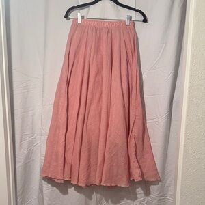 Chic Pink Maxi Skirt